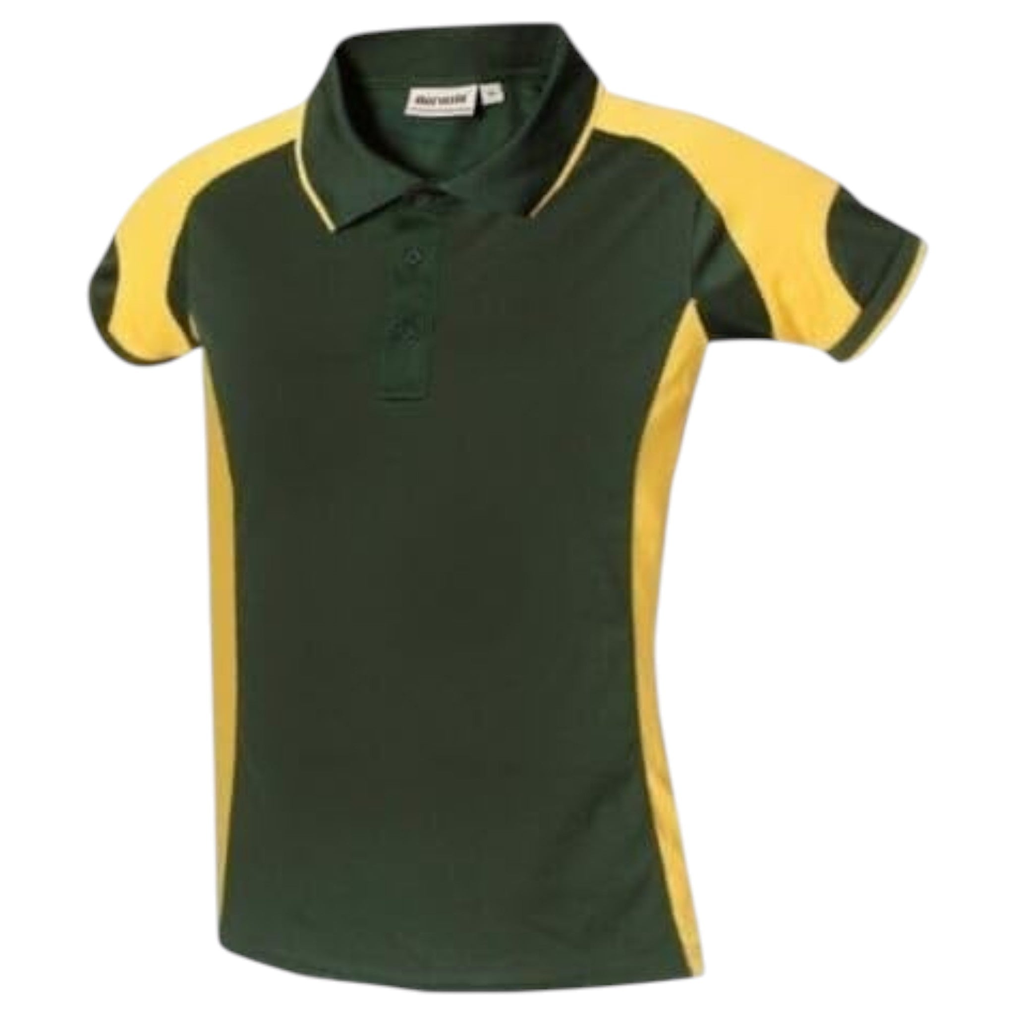 Children's Aussie green and gold polo sports shirt short sleeve breathable school PE top